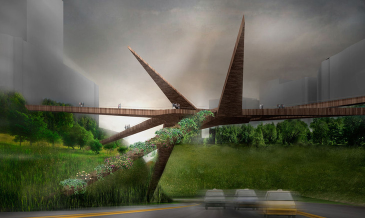 Miraflores-Barranco Pedestrian Bridge by OOIIO Architecture