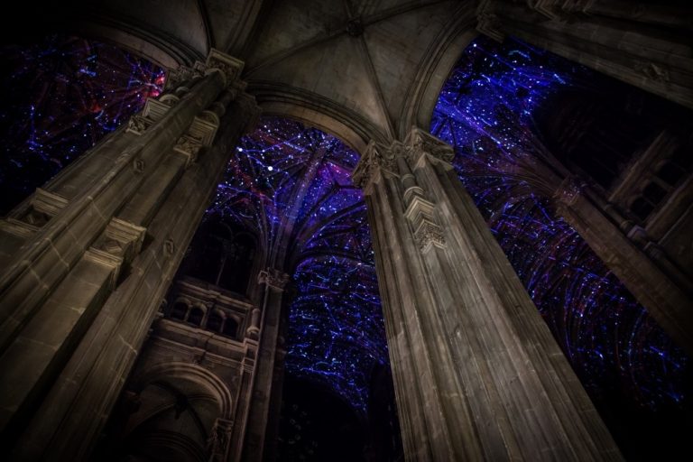 Showstopping Light Installation In A Paris Gothic Church